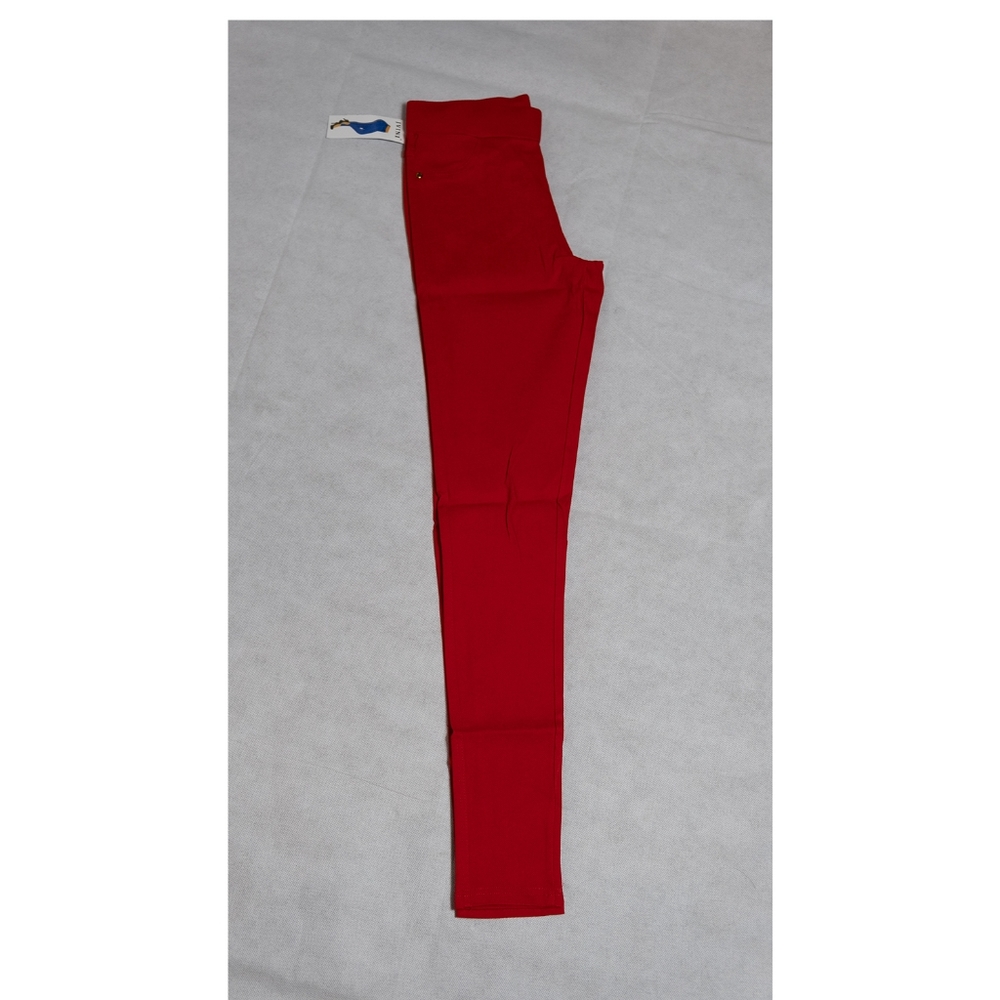 Red jean leggings.